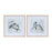 Melrose Framed Bird Couple Wall Print (Set of 2), Blue/White - 96234DS