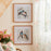 Melrose Framed Bird Couple Wall Print (Set of 2), Blue/White