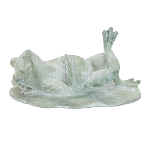 Melrose Laying Frog Figurine (Set of 4), Green - 96280DS