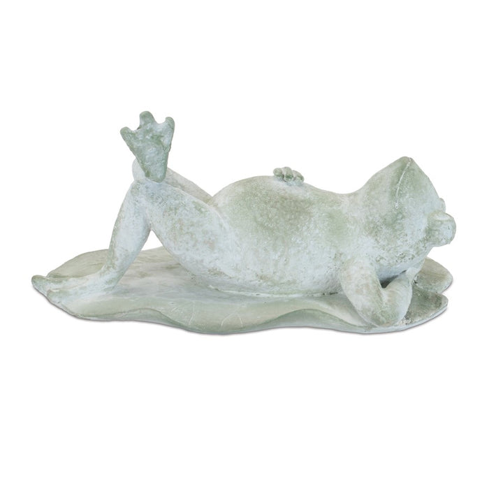 Melrose Laying Frog Figurine (Set of 4), Green