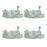 Melrose Laying Frog Figurine (Set of 4), Green