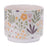 Melrose Stone Floral Patterned Planter (Set of 3), Beige/Green