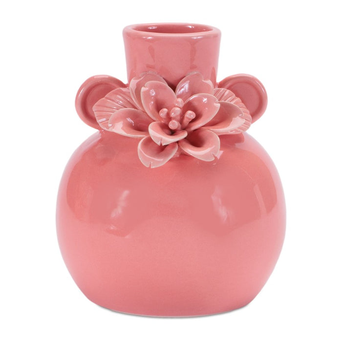 Melrose Storeware Bud Vase 5"/Floral Accent (Set of 2), Pink - 96363DS