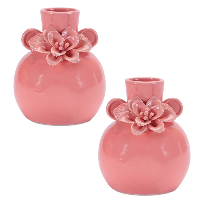 Melrose Storeware Bud Vase 5"/Floral Accent (Set of 2), Pink