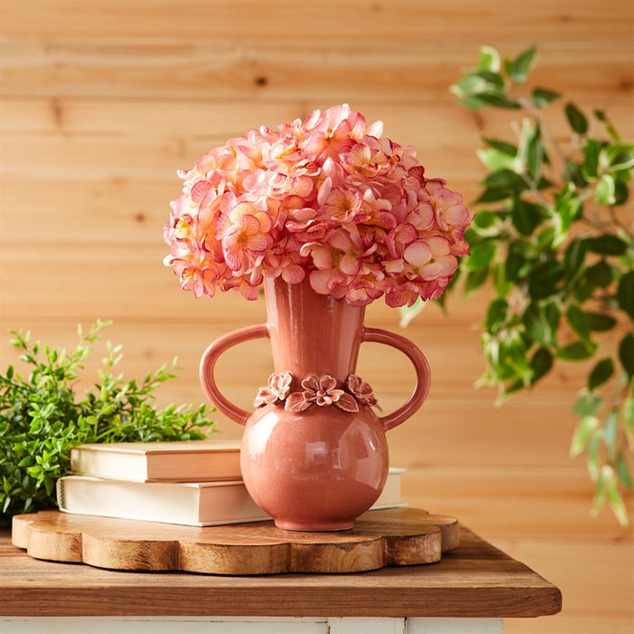Melrose Storeware Vase 4.7"/Floral Accent (Set of 2), Pink