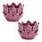 Melrose Storeware Bud Vase/Leaves Accent (Set of 2), Purple