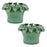 Melrose Storeware Bud Vase/Floral Accent (Set of 2), Green