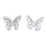 Melrose White Washed Floral Butterfly Decor (Set of 2), White/Beige - 96430DS
