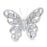 Melrose White Washed Floral Butterfly Decor (Set of 2), White/Beige