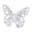 Melrose White Washed Floral Butterfly Decor (Set of 2), White/Beige