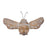 Melrose Floral Etched Insect Shelf Sitter (Set of 4), Brown