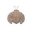 Melrose Floral Etched Insect Shelf Sitter (Set of 4), Brown