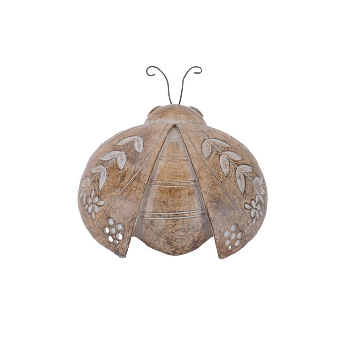 Melrose Floral Etched Insect Shelf Sitter (Set of 4), Brown
