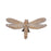 Melrose Floral Etched Insect Shelf Sitter (Set of 4), Brown