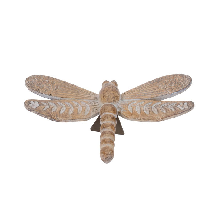 Melrose Floral Etched Insect Shelf Sitter (Set of 4), Brown