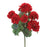 Melrose Geranium Floral Bush 9"/(Set of 2), Red/Green - 96511DS
