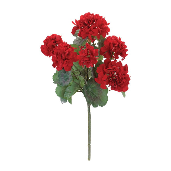 Melrose Geranium Floral Bush 9"/(Set of 2), Red/Green