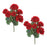 Melrose Geranium Floral Bush 9"/(Set of 2), Red/Green