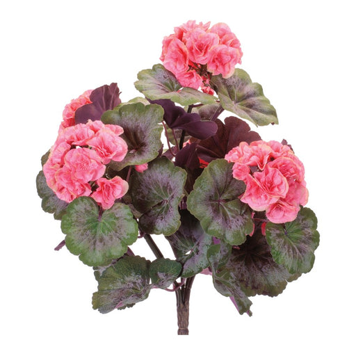 Melrose Geranium Floral Bush (Set of 2), Pink/Green - 96540DS