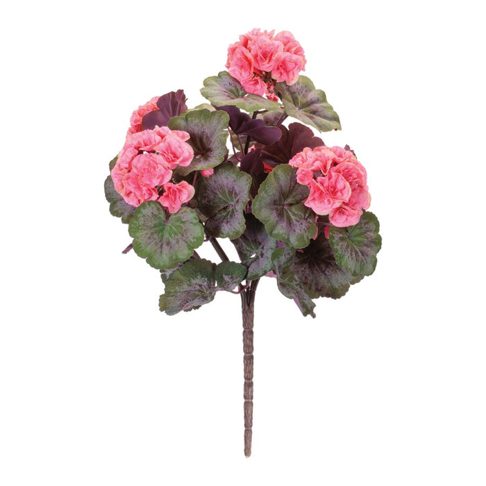 Melrose Geranium Floral Bush (Set of 2), Pink/Green