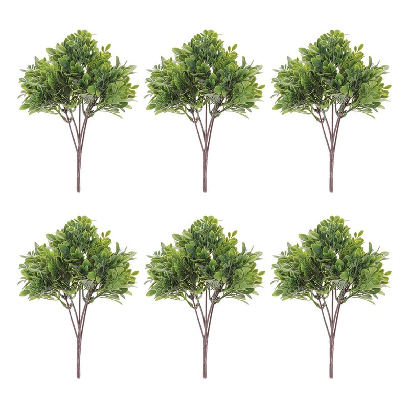 Melrose Boxwood Foliage Bush (Set of 6), Green