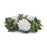 Melrose Hydrangea Candle Ring/Glass Hurricane (Set of 2), White/Green - 96557DS