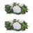 Melrose Hydrangea Candle Ring/Glass Hurricane (Set of 2), White/Green