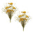 Melrose Heather Floral Bush (Set of 2), Yellow/Green