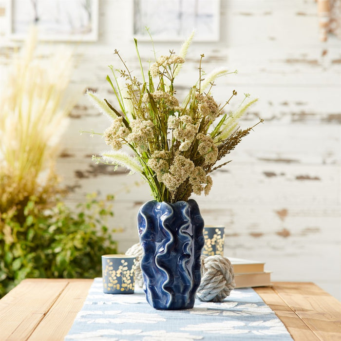 Melrose Heather Floral Bush (Set of 2), White/Green