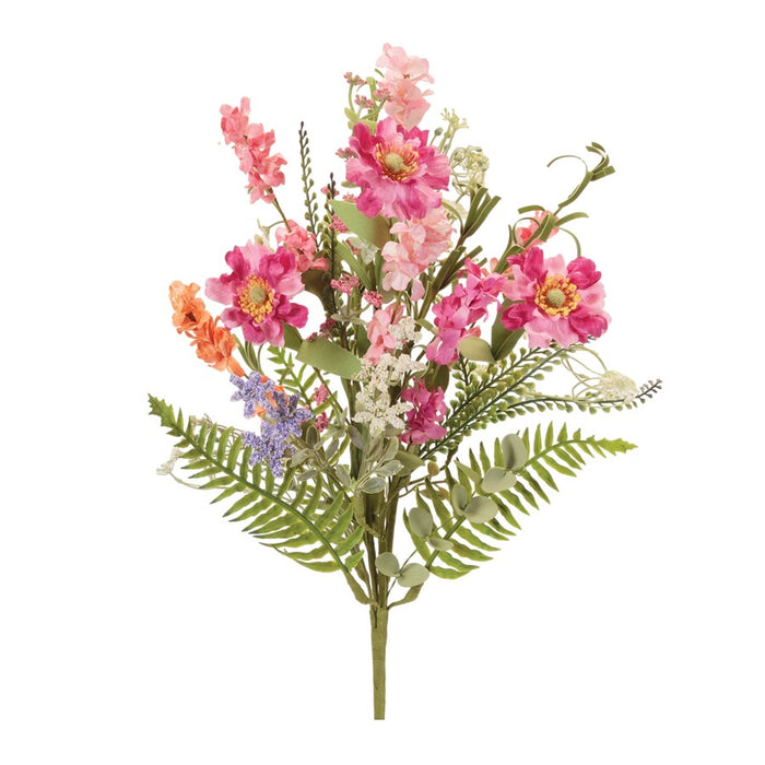 Melrose Mixed Daisy Floral Bush (Set of 2), Pink/Green - 96668DS