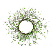 Melrose Mini Leaf Twig Wreath 22"D, Green - 96702DS