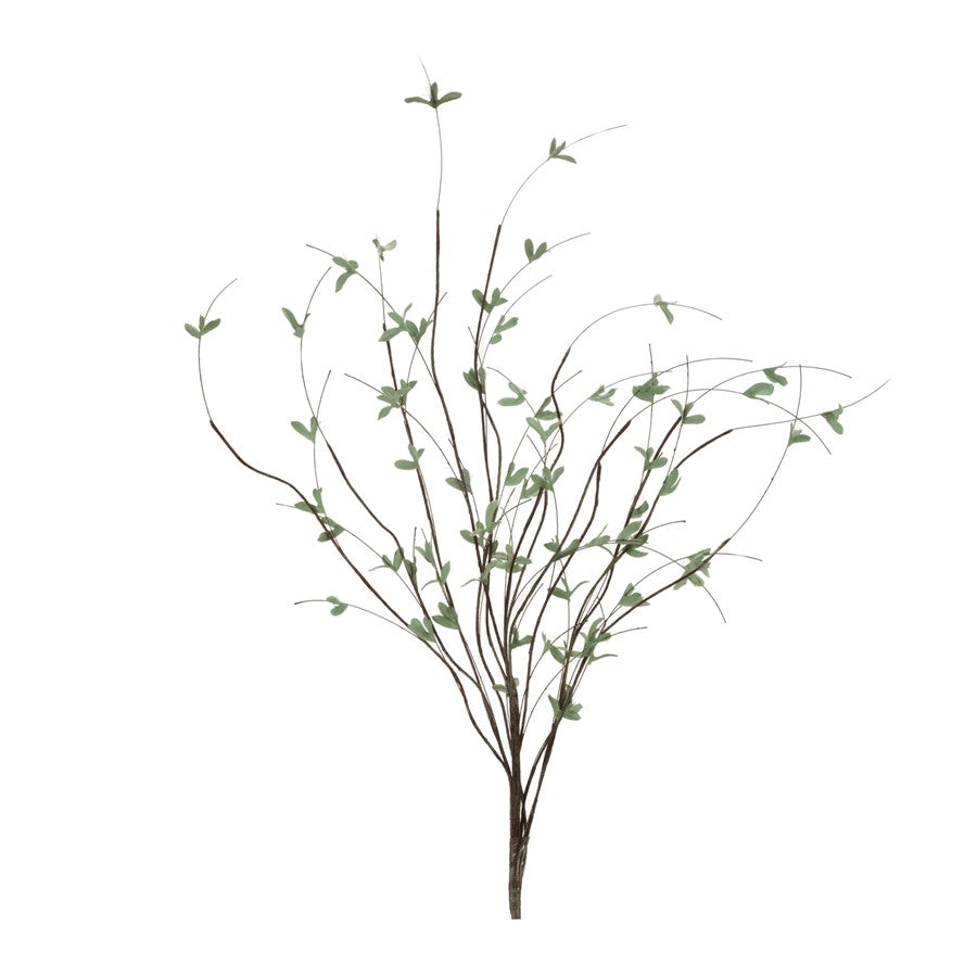 Melrose Mini Leaf Twig Branch (Set of 4), Green - 96703DS