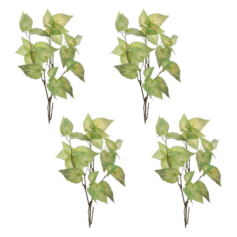 Melrose Anthurium Leaf Branch (Set of 4), Green