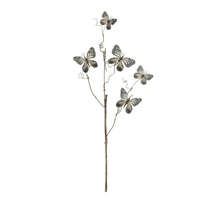 Melrose Butterfly Twig Spray (Set of 4), Blue/White
