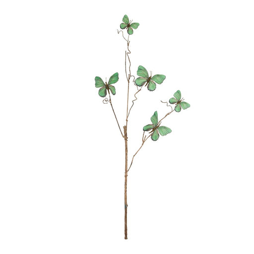 Melrose Butterfly Twig Spray (Set of 4), Green