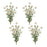 Melrose Mini Mum Floral Bush (Set of 4), White/Green