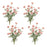 Melrose Mini Mum Floral Bush (Set of 4), Pink/Green