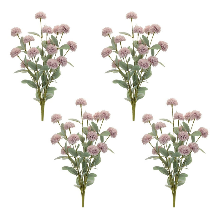 Melrose Mini Mum Floral Bush (Set of 4), Purple/Green