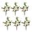 Melrose Peach Fruit Foliage Branch (Set of 6), Pink/Green