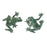 Melrose Stone Garden Frog Wall Accent (Set of 2), Green - 96891DS