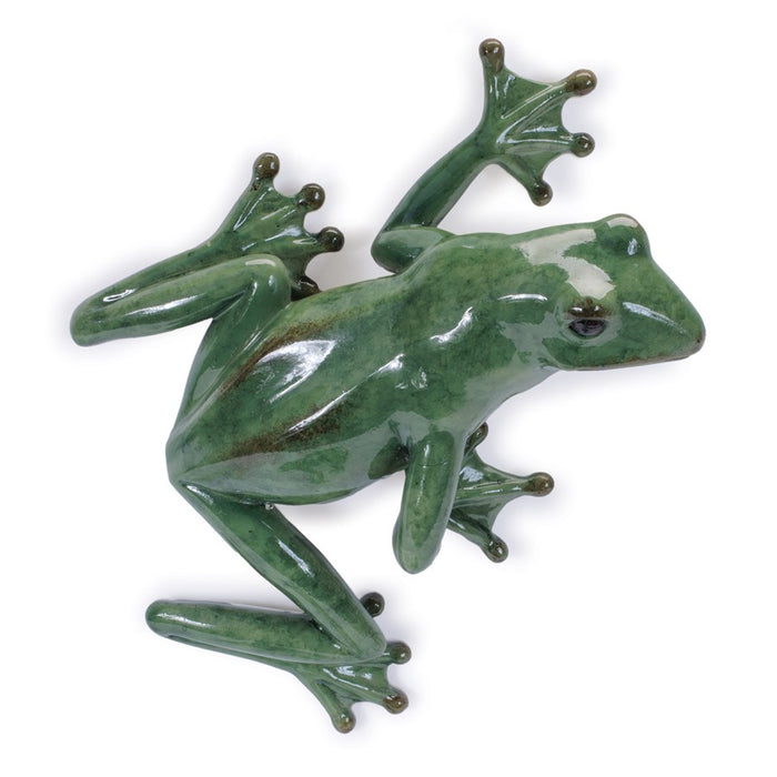 Melrose Stone Garden Frog Wall Accent (Set of 2), Green