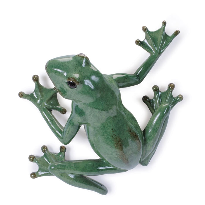 Melrose Stone Garden Frog Wall Accent (Set of 2), Green