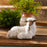 Melrose Furry Sheep/Lamb Figurine 11'H, White/Beige