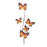 Melrose Butterfly Twig Spray (Set of 6), Orange/Black - 96974DS