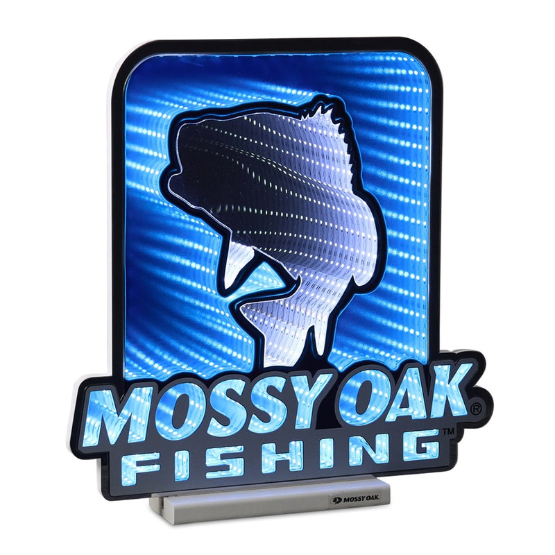 Melrose Mossy Oak Fish Logo Ekkolight 16"H Acrylic UL Plug, Blue/White - 99017DS