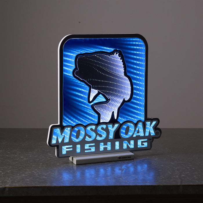 Melrose Mossy Oak Fish Logo Ekkolight 16"H Acrylic, Blue/White