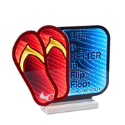 Melrose Margaritaville Flip Flop Ekkolight 12"H UL Plug, Red/Blue - 99056DS