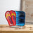 Melrose Margaritaville Flip Flop Ekkolight 12"H, Red/Blue