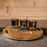 Melrose Mossy Oak Votive (Set of 3) 3"D x 3"H Glass, Black/Gold