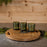 Melrose Mossy Oak Votive (Set of 3) 3"D x 3"H Glass, Green/Gold